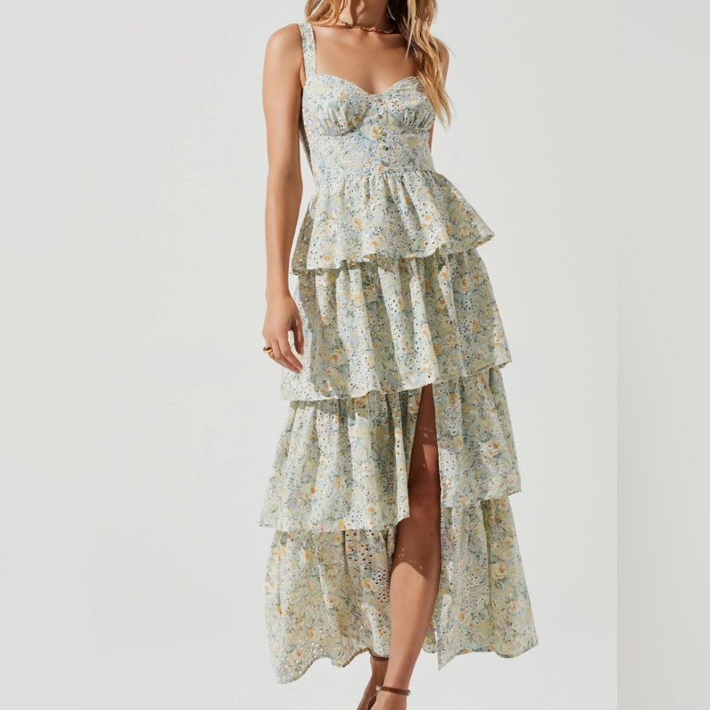 ASTR THE LABEL - Midsummer Eyelet Tiered Maxi Dress